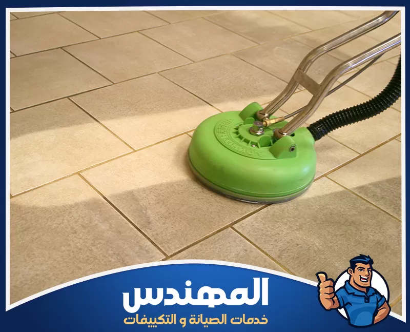 معدات شركة جلي بلاط بحفر الباطن | شركة المهندس تنفيذ أعمال الجلي باستخدام معدات مناسبة لإزالة البهتان واستعادة مظهر الأرضيات داخل المنشآت.