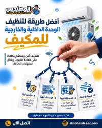 أفضل طريقة لتنظيف الوحدة الداخلية والخارجية للمكيف